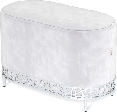 Банкетка Sheffilton SHT-B21-1 (серое облако/хром лак микровелюр/металл)