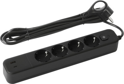 Сетевой фильтр ЭРА USF-4es-1.5m-2xUSBAC-B / Б0059572