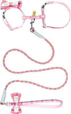 Шлея с поводком Solmax&Zoo MUZ99281 (розовый)