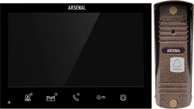 Видеодомофон Arsenal Грация Pro SD + Триумф Pro (черный/коричневый)