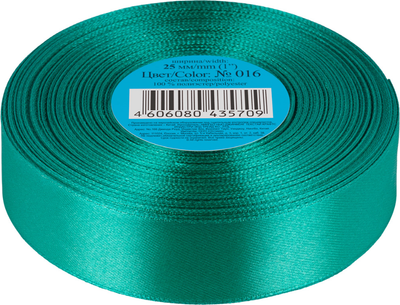 Лента декоративная Фирма Гамма 25мм (1") 33м №016 (изумруд)
