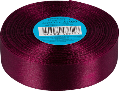 Лента декоративная Фирма Гамма 25мм (1") 33м №030 (темно-бордовый)