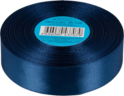 Лента декоративная Фирма Гамма 25мм (1") 33м №116 (темно-синий)
