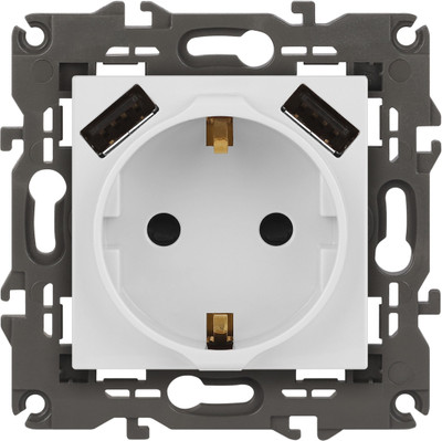 Розетка ЭРА Elegance 14-4109-01М / Б0065773 (белый матовый)