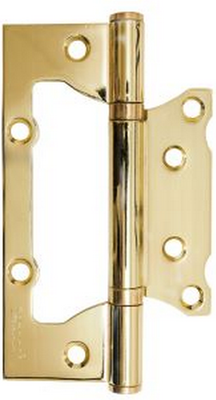 Петля дверная Trodos 125x75x2.5 без врезки б/к накладная (золото)