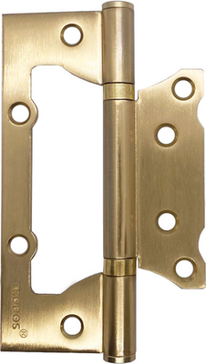 Петля дверная Trodos 125x75x2.5 без врезки б/к накладная (золото матовый)