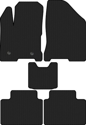 Комплект ковриков для авто Alicosta 2408_1 для Лада Веста универсал/SW 2015-н.в. (EVA соты, черный)
