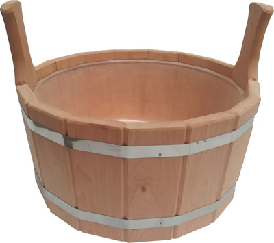 Шайка СаунаОпт Двуручная с пластмассовой вставкой / ПЛТ-14 (12л)