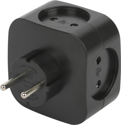 Электроразветвитель ЭРА SP-4-USB-B / Б0049536 (черный)