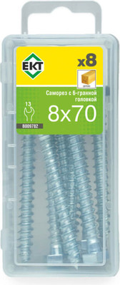 Саморез ЕКТ 8.0x70 / B009782 (8шт)