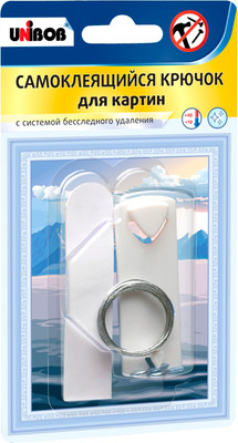 Крючок для картины Unibob 49000 (белый)