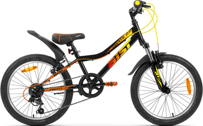 Детский велосипед AIST Pirate 2.0 20 2025 (черный/желтый, разобранный, в коробке)