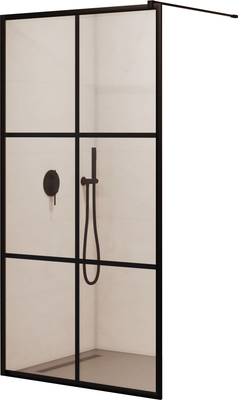 Душевая стенка RGW WA-11-B / 32101190-84 (90x200, прозрачное стекло/черный)