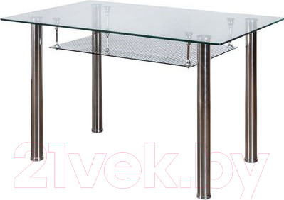 Обеденный стол AksHome Dario (стекло/хром)