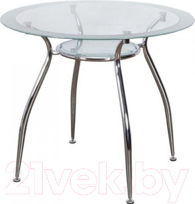 Обеденный стол AksHome Finezia (хром/стекло)