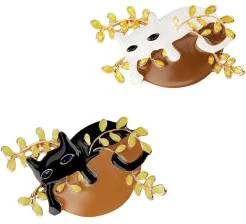 Набор брошей Meshu Cat In Flowers / MS_60495 (2шт)