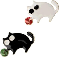 Набор брошей Meshu Cat And Ball / MS_60491 (2шт)