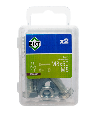 Болт ЕКТ M8х50 DIN933 / B008035 (2шт)