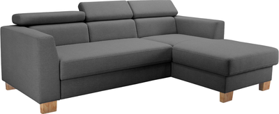 Диван угловой Sonit Cosmo Правый (River 06/сталь)