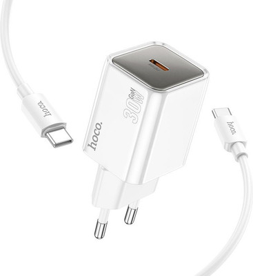 Зарядное устройство сетевое Hoco N47 PD30W Type-C (белый)