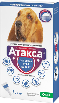 Капли от блох KRKA Атакса (4мл)