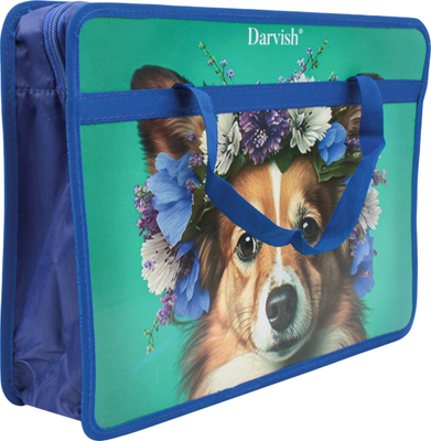 Папка-портфель Darvish Собачка с венком / DV-14113-10
