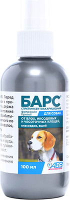 Спрей от блох Агроветзащита Барс для собак (100мл)