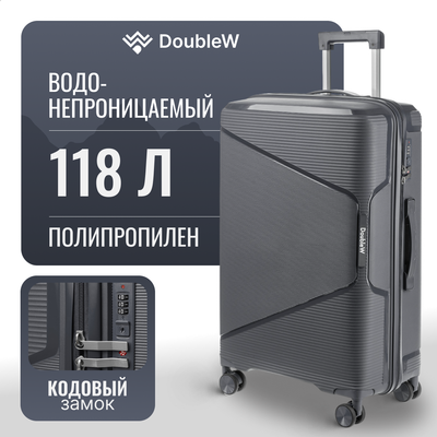 Чемодан на колесах DoubleW 088 (L, графитовый)