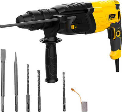 Перфоратор Deli EDL-DC28-E2 (желтый/черный)