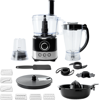 Кухонный комбайн RAGEX R107-015 (черный/серебристый)