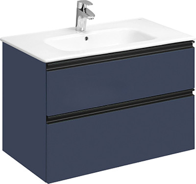 Тумба под умывальник Roca Domi 78.5 / ZRU9307868 (подвесная, синий матовый)