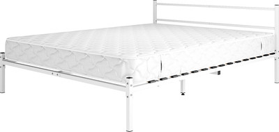 Двуспальная кровать Князев Мебель Калабрия 1 КЛ1.120.200.Б (белый муар)