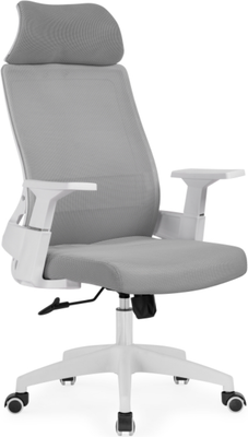 Кресло офисное Woodville Flok (серый/белый)