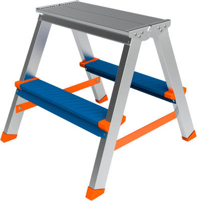 Лестница-стремянка Sarayli Алюминиевая двухсторонняя Color 004738 (2x2)