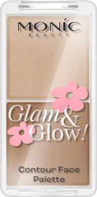 Палетка для скульптурирования Monic Beauty Glam&Glow! Contour Face Palette 02 Fascinated
