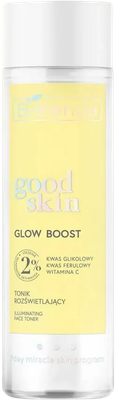 Тоник для лица Bielenda Good Skin Glow Boost с гликол. кислотой, вит С и ферул. кислотой (200мл)