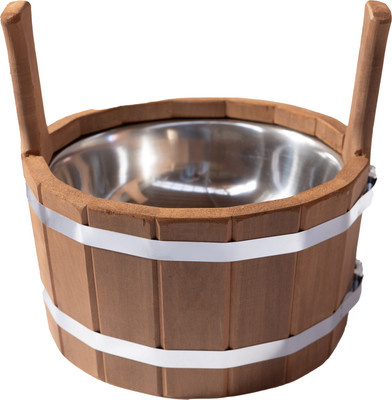 Шайка СаунаОпт С нержавеющей вставкой / ШДНТ-12 (12л)