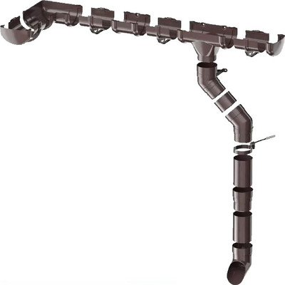 Система водосточная Технониколь Оптима для ската 6м / 068540 (труба 2м, темно-коричневый)