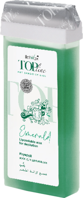 Воск для депиляции ItalWax Top Line Изумруд в картридже (100г)