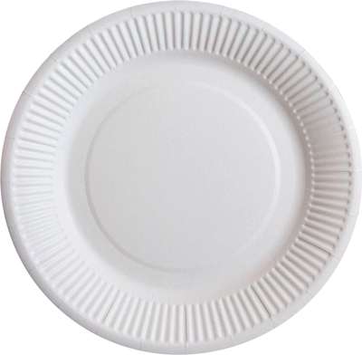 Набор одноразовых тарелок Паксервис Ламинированный картон 230мм (100шт, белый)