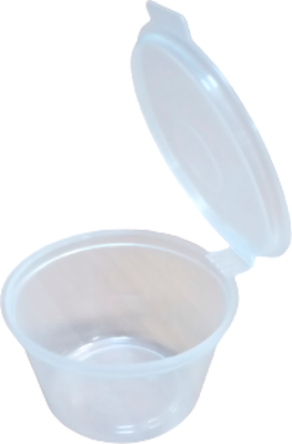 Набор одноразовых контейнеров Паксервис Соусница с накидной крышкой ПП 30мл / 288664 (240шт, прозрачный)