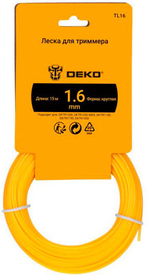Леска для триммера Deko TL16 / 065-1057