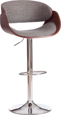 Стул барный Tetchair Lando (серый/орех/хром)