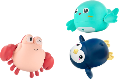 Набор игрушек для ванной ROXY-KIDS Птичка, краб. пингвин / RWIN-003