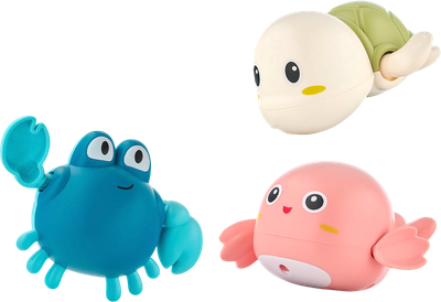 Набор игрушек для ванной ROXY-KIDS Черепаха, краб, птичка / RWIN-001