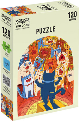 Пазл Три совы Кошачий хор / ПК120_54578 (120эл)