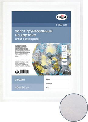 Холст для рисования ГАММА Студия 40x50см / 280818_09 (хлопок)