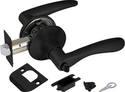 Ручка дверная Ajax furniture DK610 BL-BK 6010 BL-B (черный)