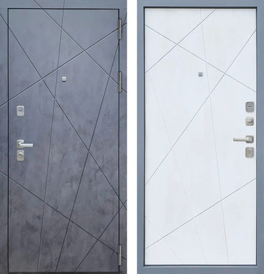 Входная дверь МеталЮр M7 Бетон снежный (86x205, правая)