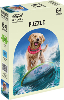 Пазл Три совы Серфер / ПК64_54550 (64эл)